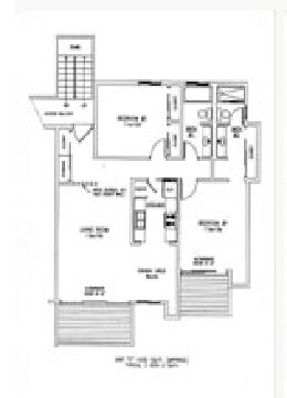 2 Beds, 2 Baths Model floor plan